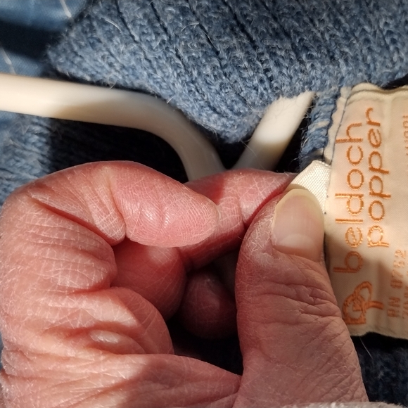 Woman's Blue and Gray Sweater - Picture 5 of 5